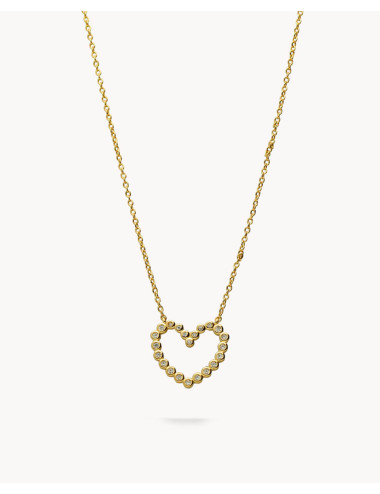 Collar  corazón todo brillo...