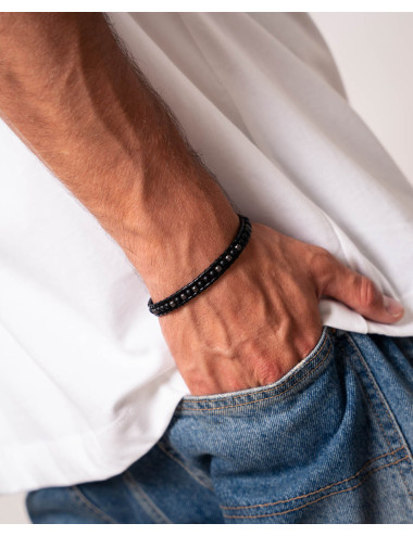Pulsera   piedras enlazadas...