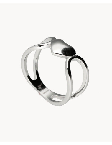 Anillo  corazón de plata de...