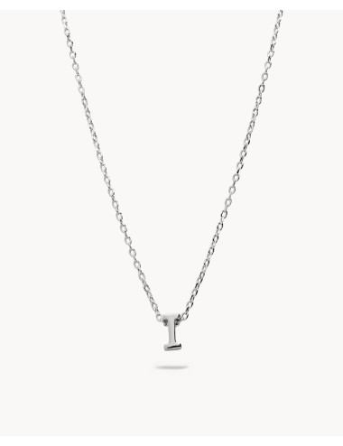 Collar  letra i de plata de...