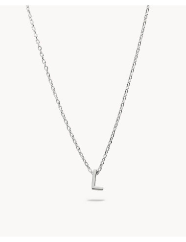 Collar  letra l de plata de...