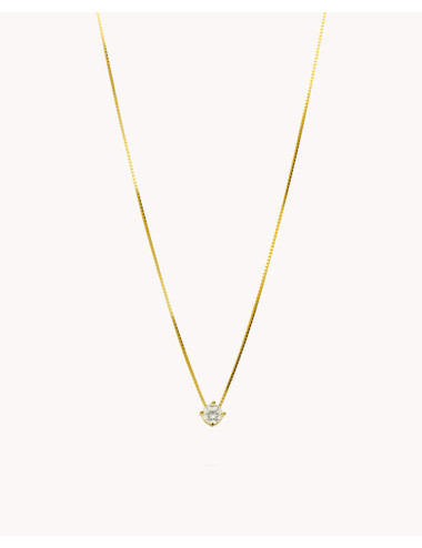 Collar  solitario circonita...