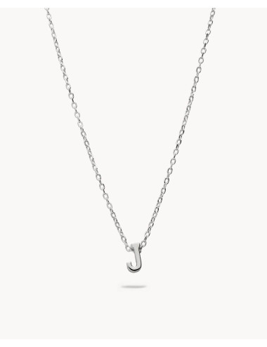 Collar  letra j de plata de...