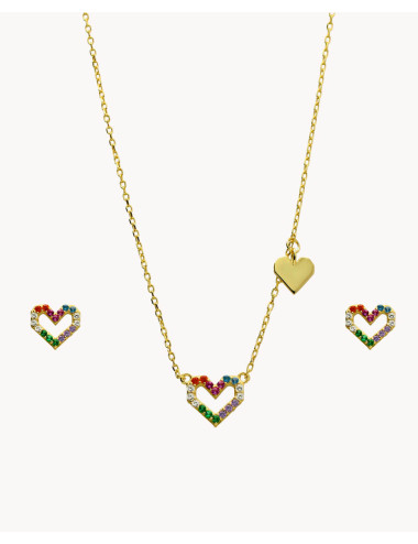 Set de pendientes y collar...