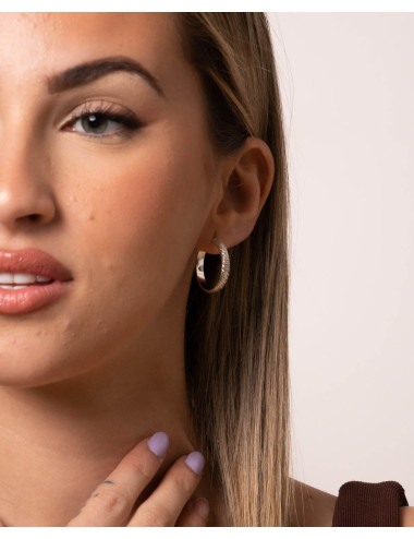 Pendientes de aro  triz s...