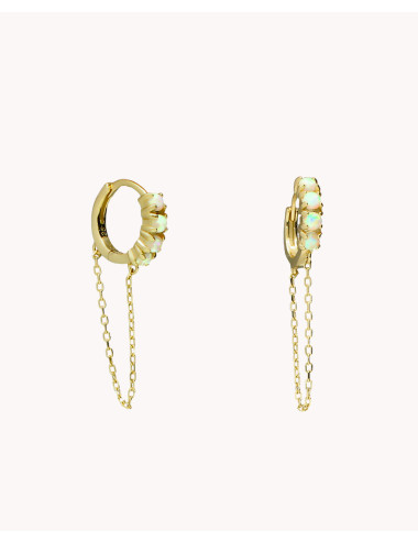 Pendientes  aro opal...