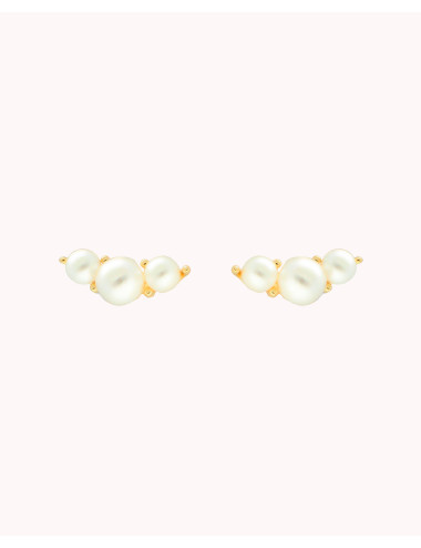 Pendientes  tres perlas de...