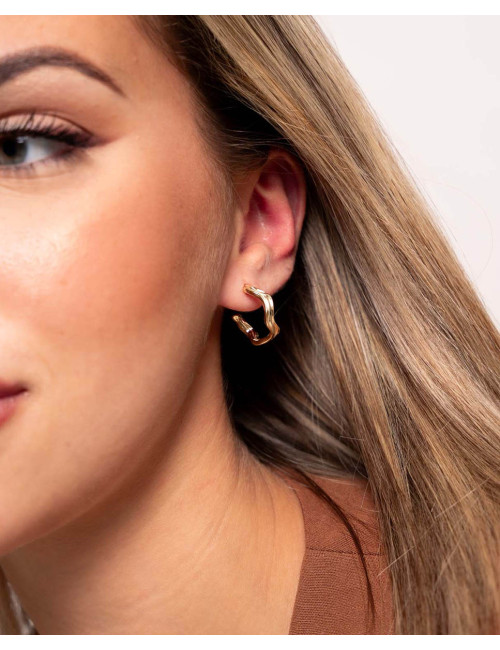 Pendientes de aro  ola...