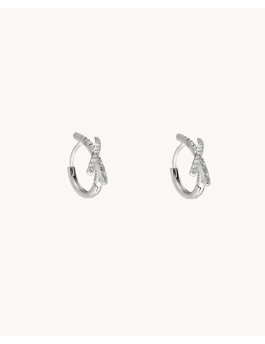 Pendientes de aro  cruce...