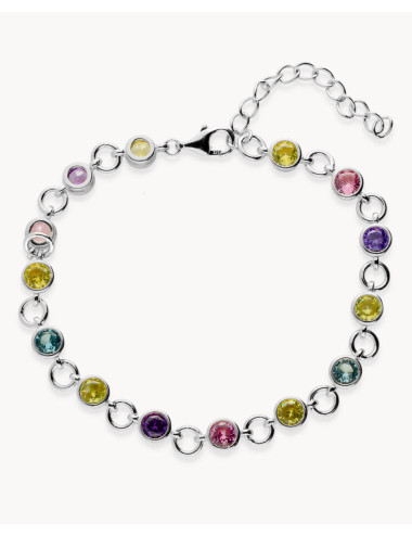Pulsera  luz lila de plata...