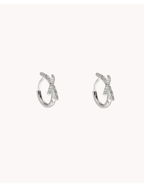 Pendientes de aro  cruce...