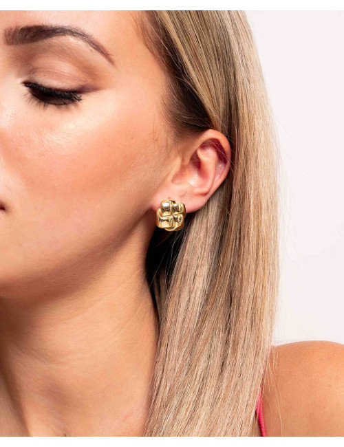 Pendientes  botón cruzado...