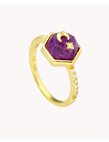 Anillo  amatista mi luna de...