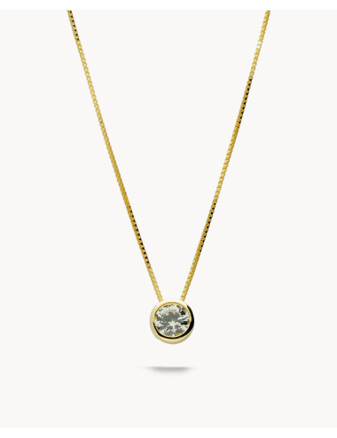 Collar  solitario leah de...