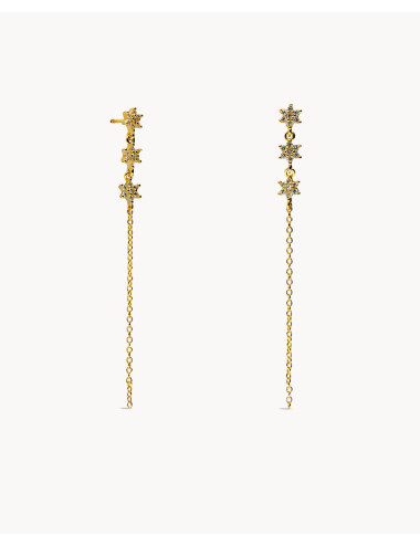 Pendientes largos  estrella...
