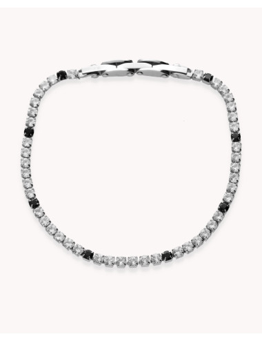 Pulsera   riviere blanca y...