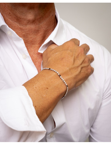 Pulsera   riviere blanca y...