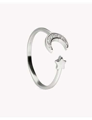 Anillo  luna y estrella duo...