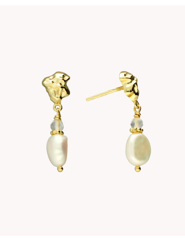 Pendientes  perlada blanca...