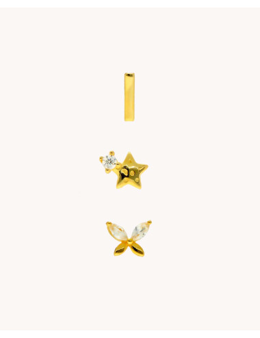 Set de tres pendientes...