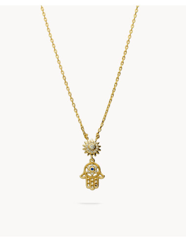 Collar  mano de fátima y...