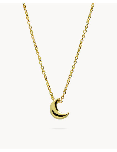 Collar  luna mini de plata...