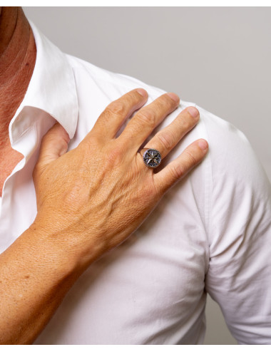 Anillo  sello rosa de los...