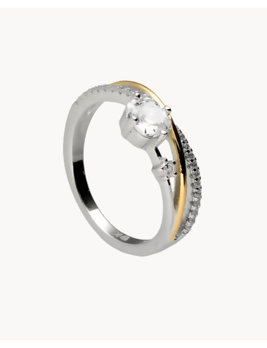 Anillo  solitario sol y...