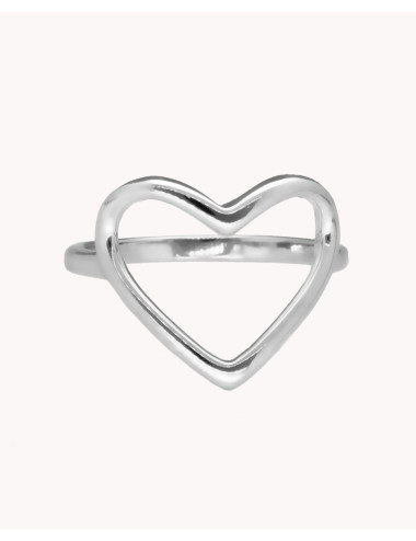 Anillo corazón hueco...
