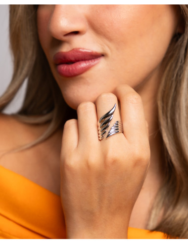 Anillo  alas de plata de...