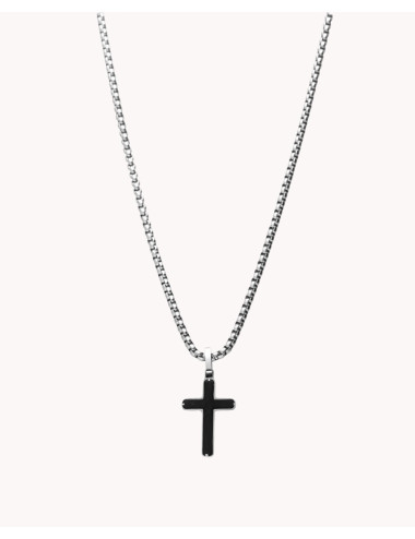 Colgante   cruz mini negra...
