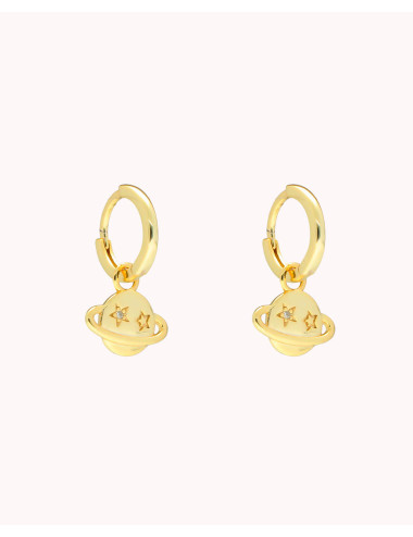 Pendientes de aro  saturno...