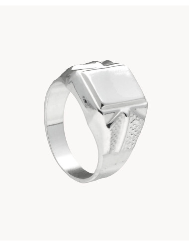 Anillo  sello cuadrado kei...