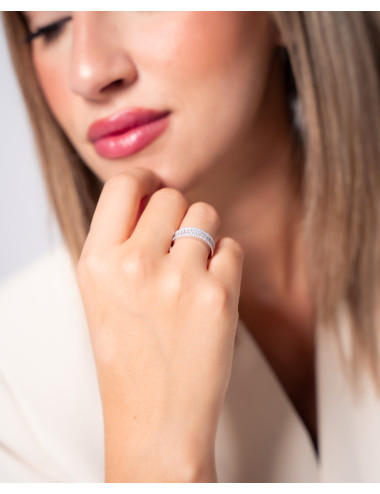 Anillo  de plata fila...