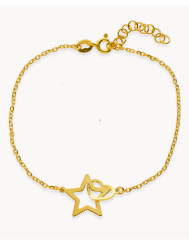 Pulsera  estrella y corazón...
