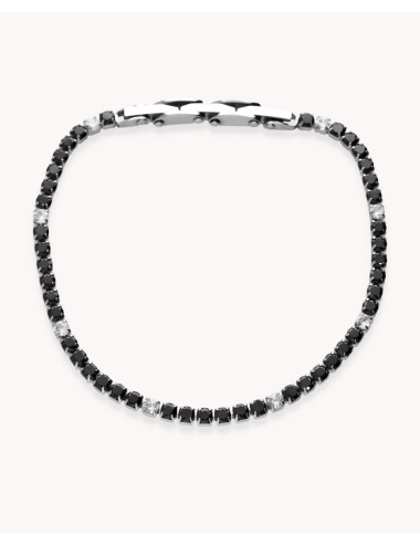 Pulsera   riviere negra y...