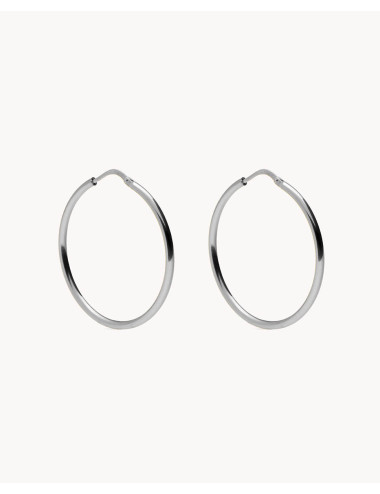 Pendientes  de aro de plata...