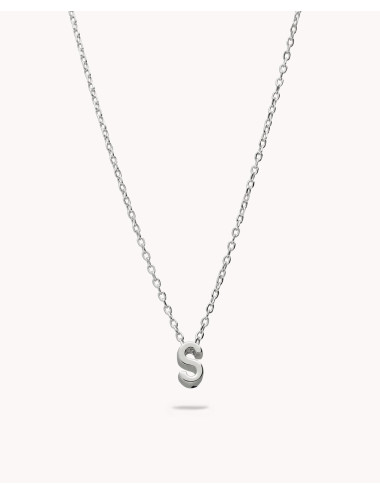 Collar  letra s de plata de...