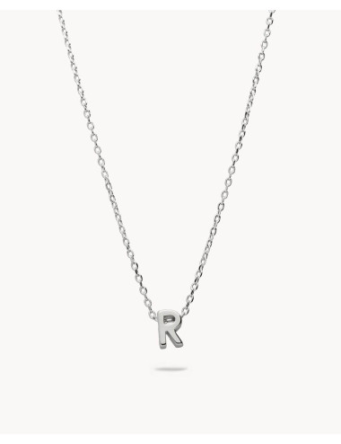 Collar  letra r de plata de...