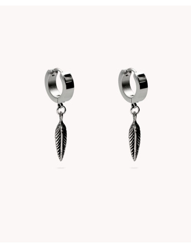 Pendientes de aro   pluma...