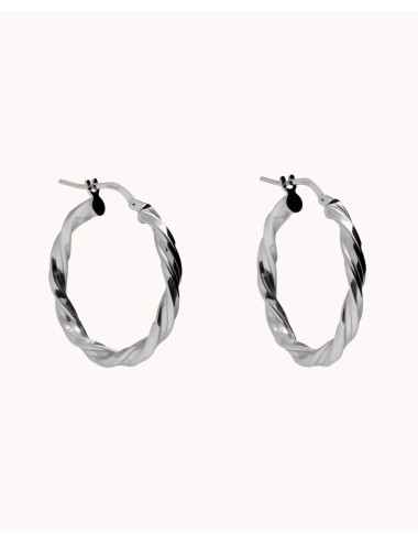 Pendientes de aro  de plata...