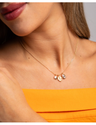 Collar  protegida de plata...