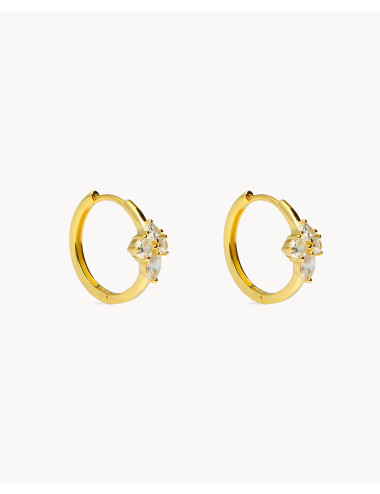 Pendientes de aro  flor de...