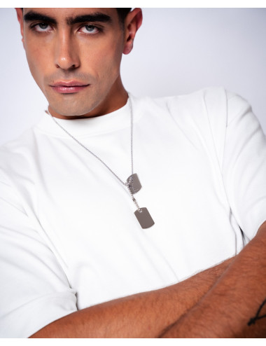 Colgante   placa doble...