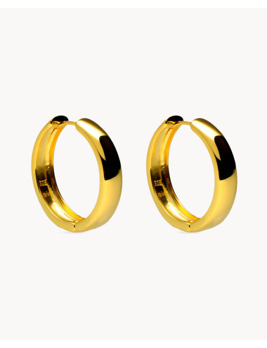 Pendientes de aro  de plata...