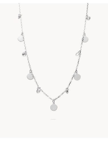 Collar  chapas y cristal de...