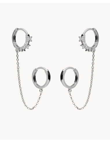 Pendientes  ear cuff cadena...