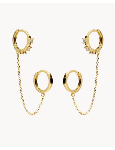 Pendientes  ear cuff cadena...