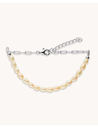 Pulsera  perla mix de plata...