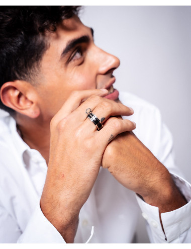 Anillo   cruz relieve de...